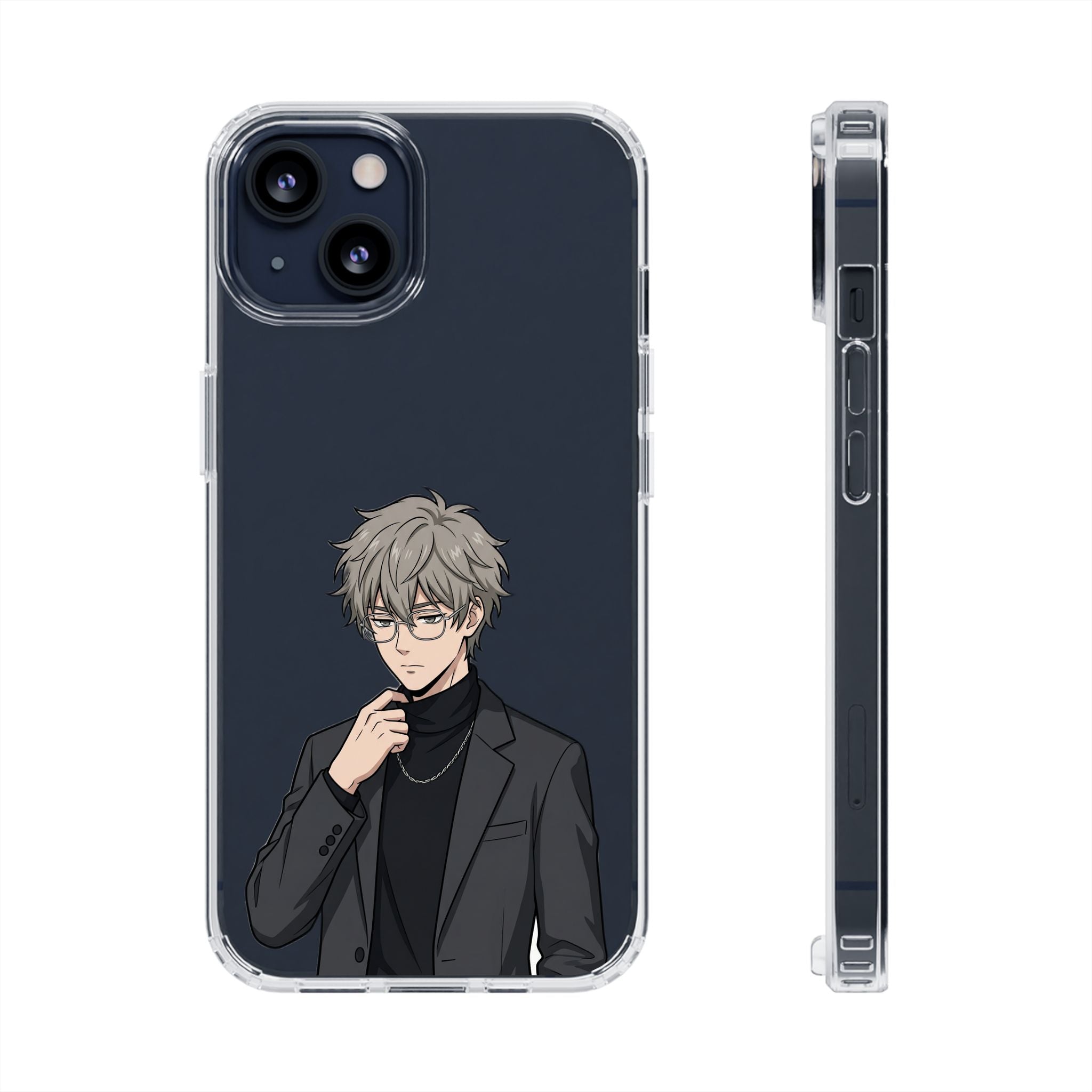 Kazu Dark Academia Style — Clear Anime iPhone Case