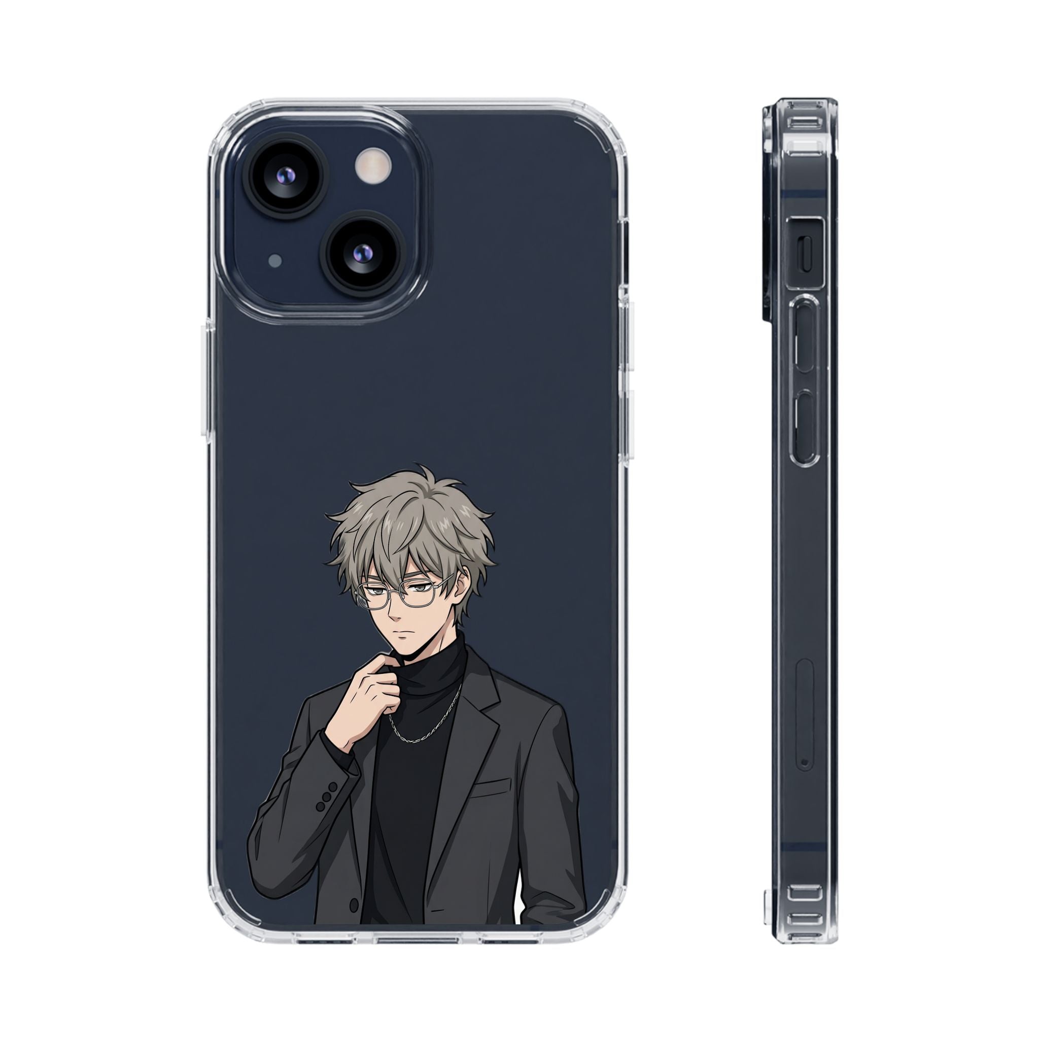 Kazu Dark Academia Style — Clear Anime iPhone Case