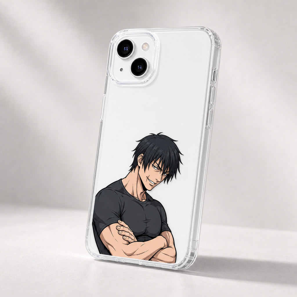 Sorcerer Killer clear case three-quarter detail, white phone